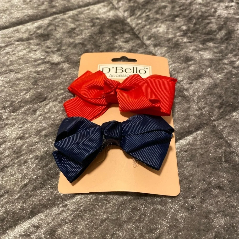 De bello girls hair accessories red & blue